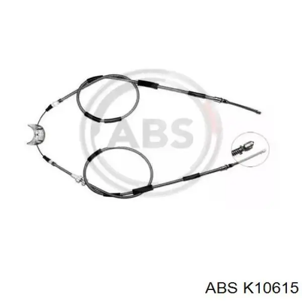 Купити K10615 ABS Трос ручного гальма задній, правий/лівий