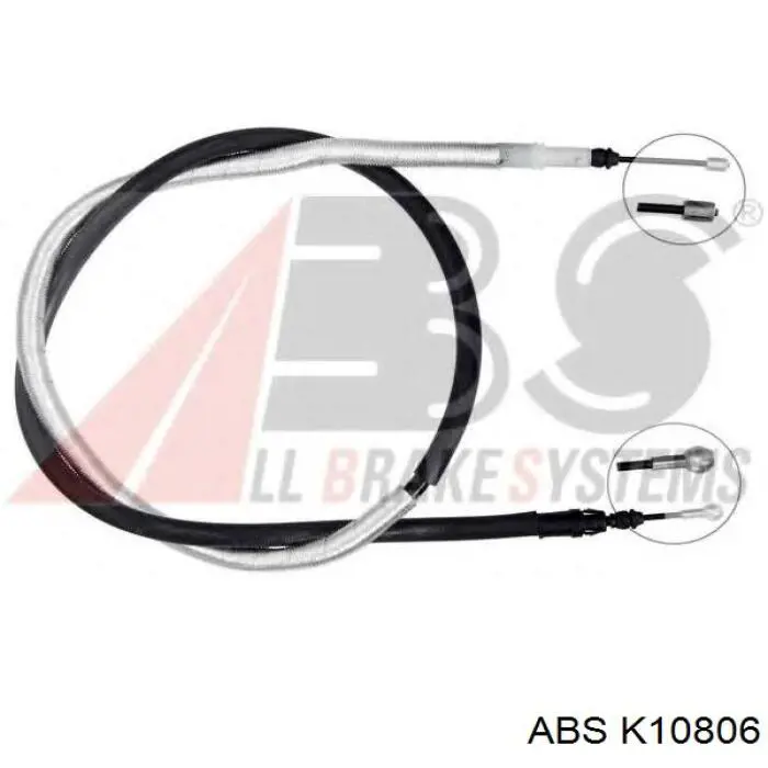 Трос стоянкового гальма задній лівий ABS K10806 ціна, від 6.34 USD