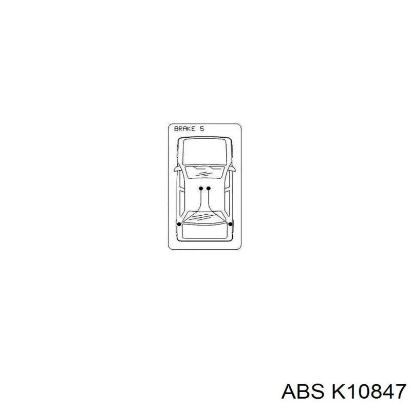 Трос ручного гальма задній, лівий K10847 ABS