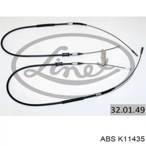 Трос ручного гальма задній, правий/лівий ABS K11435 ціна, від 18.96 USD