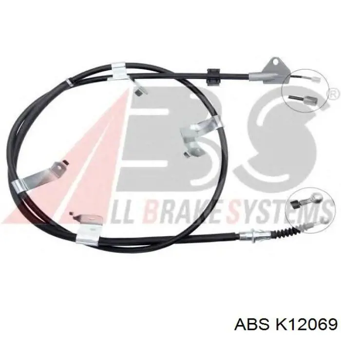 Купити K12069 ABS Трос ручного гальма задній, лівий