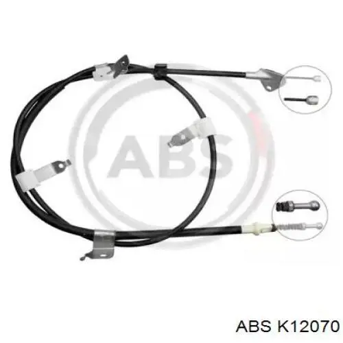 Трос стоянкового гальма задній правий ABS K12070 ціна, від 22.85 USD