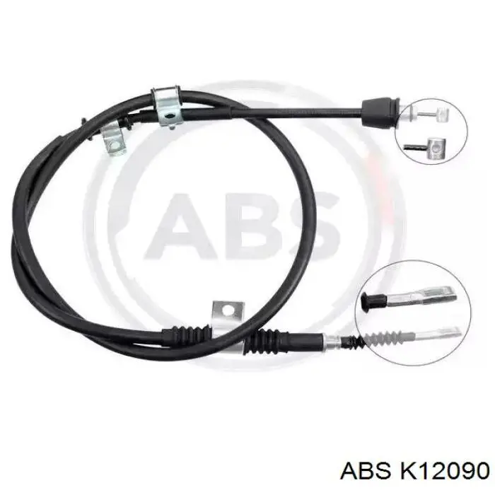 Трос стоянкового гальма задній лівий ABS K12090 ціна, від 25.22 USD