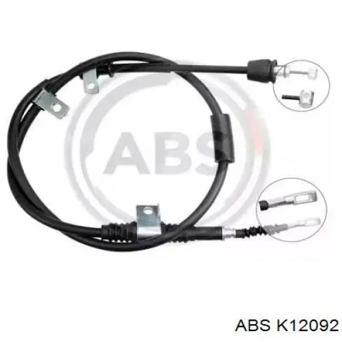 Купити K12092 ABS Трос ручного гальма задній, правий