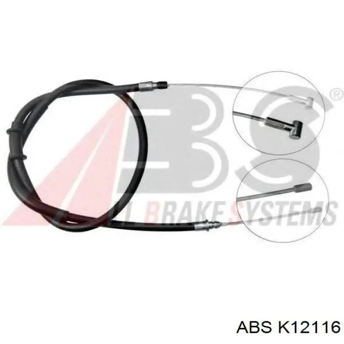 Трос ручного гальма задній, правий/лівий ABS K12116 ціна, від 10.72 USD