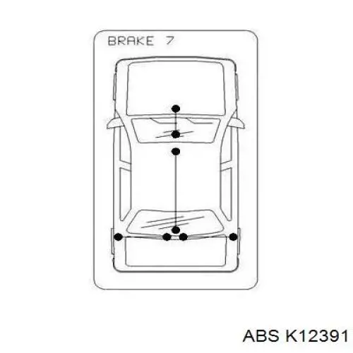 Трос стоянкового гальма передній ABS K12391 ціна, від 16.99 USD