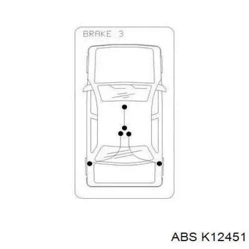 Трос ручного гальма, проміжний ABS K12451 ціна, від 34.77 USD