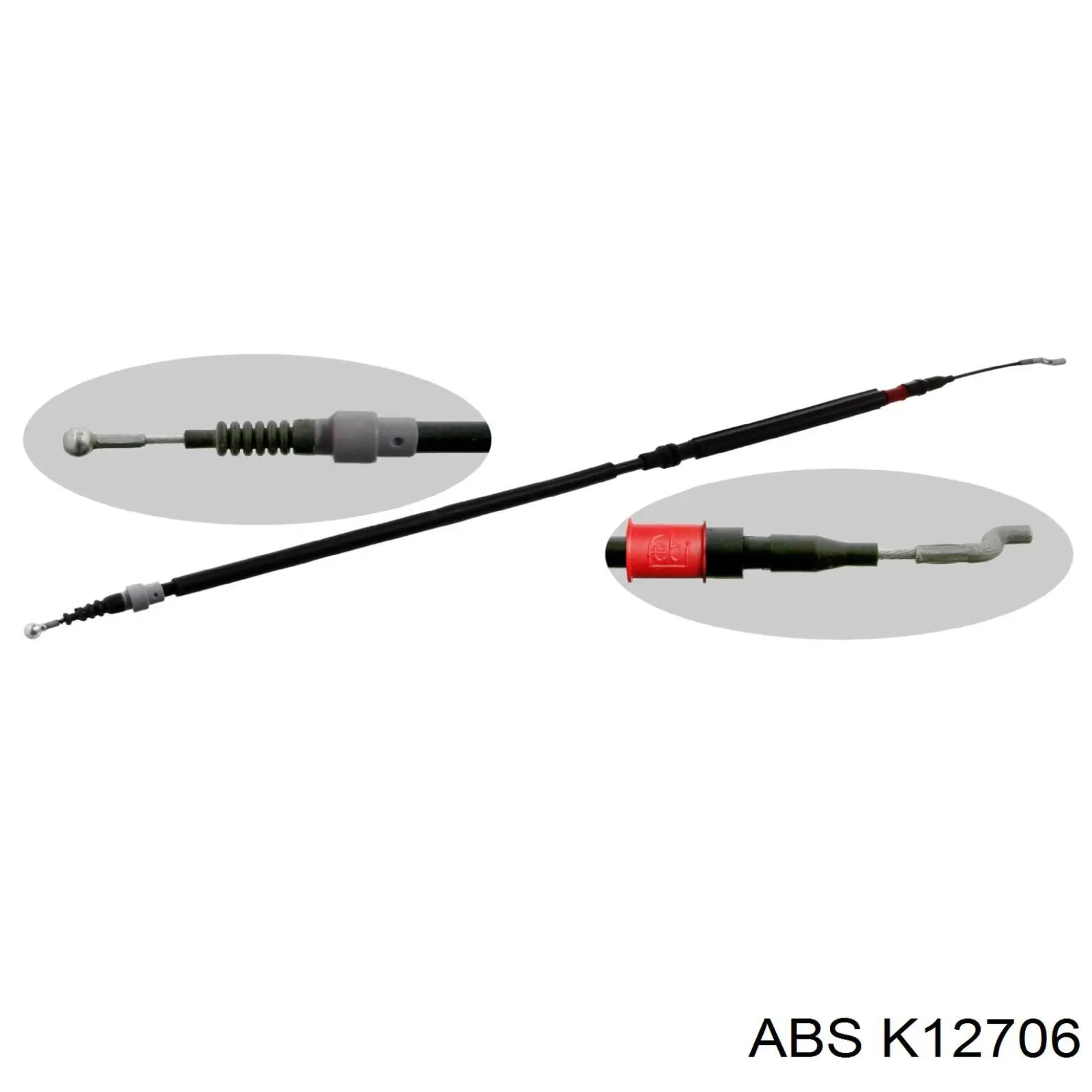 Трос ручного гальма задній, правий/лівий ABS K12706 ціна, від 6.28 USD