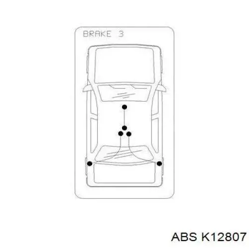 Трос стоянкового гальма задній лівий ABS K12807 ціна, від 11.09 USD