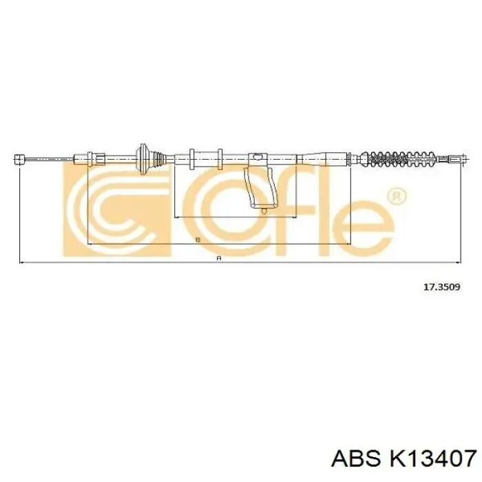 Трос ручного гальма задній, правий/лівий K13407 ABS