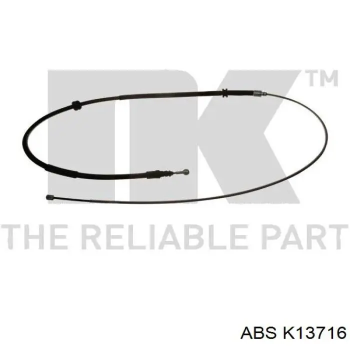 K13716 ABS трос ручного гальма задній, правий/лівий