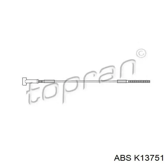 Купити K13751 ABS Трос ручного гальма передній