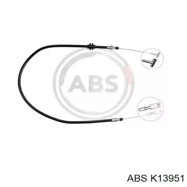 Купити K13951 ABS Трос ручного гальма задній, правий/лівий
