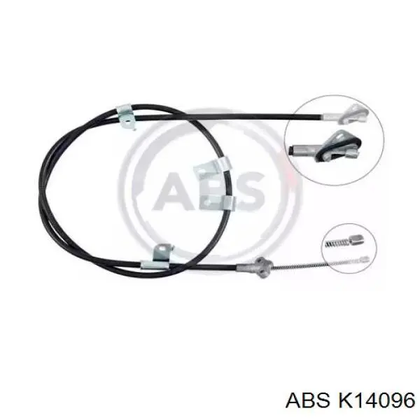 Купити K14096 ABS Трос ручного гальма задній, лівий