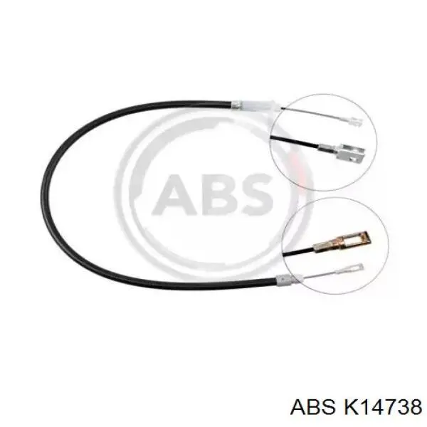 Трос стоянкового гальма задній правий ABS K14738 ціна, від 9.50 USD