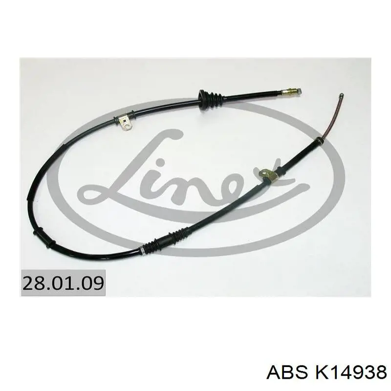 Трос стоянкового гальма задній правий ABS K14938 ціна, від 19.87 USD