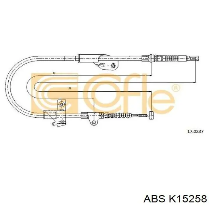 Трос стоянкового гальма задній правий Ford 3M515B484AE ціна, від 17.74 USD