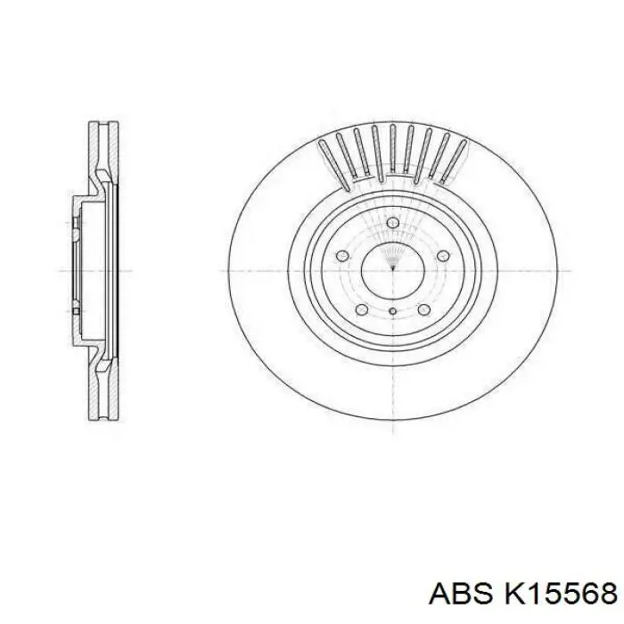 Трос стоянкового гальма задній правий ABS K15568 ціна, від 5.15 USD