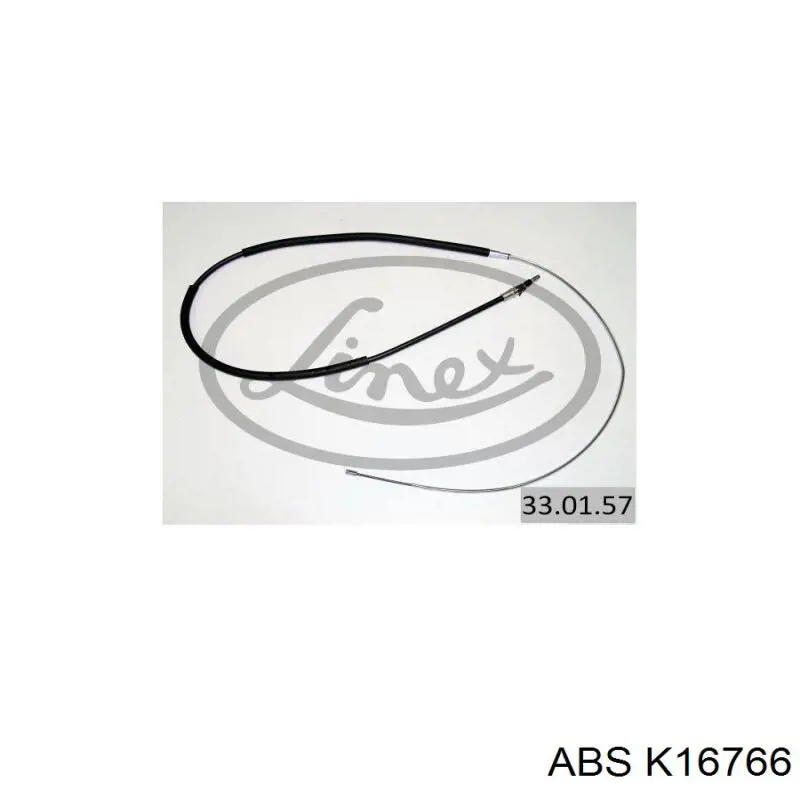 Трос ручного гальма задній, правий/лівий ABS K16766 ціна, від 9.32 USD