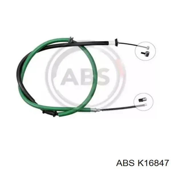 Трос стоянкового гальма задній лівий ABS K16847 ціна, від 11.45 USD