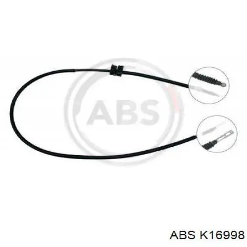 Трос ручного гальма задній, правий ABS K16998 ціна, від 15.84 USD