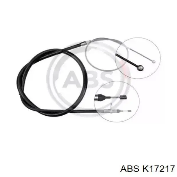 Трос стоянкового гальма задній лівий ABS K17217 ціна, від 19.53 USD