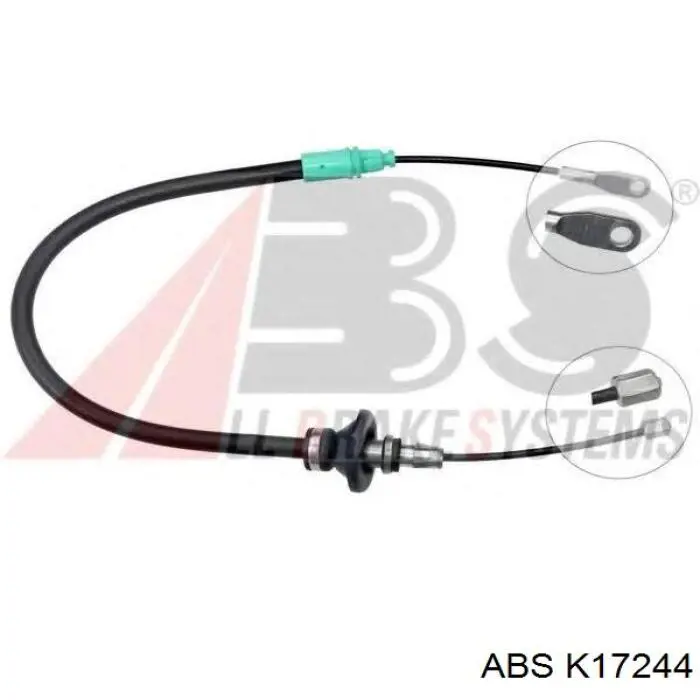 Трос ручного гальма, проміжний ABS K17244 ціна, від 11.42 USD