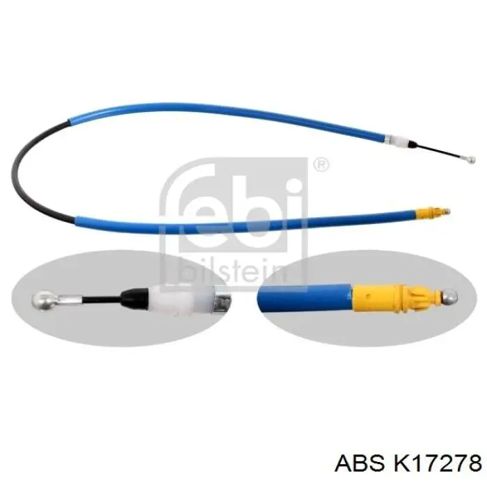 Купити K17278 ABS Трос ручного гальма задній, лівий