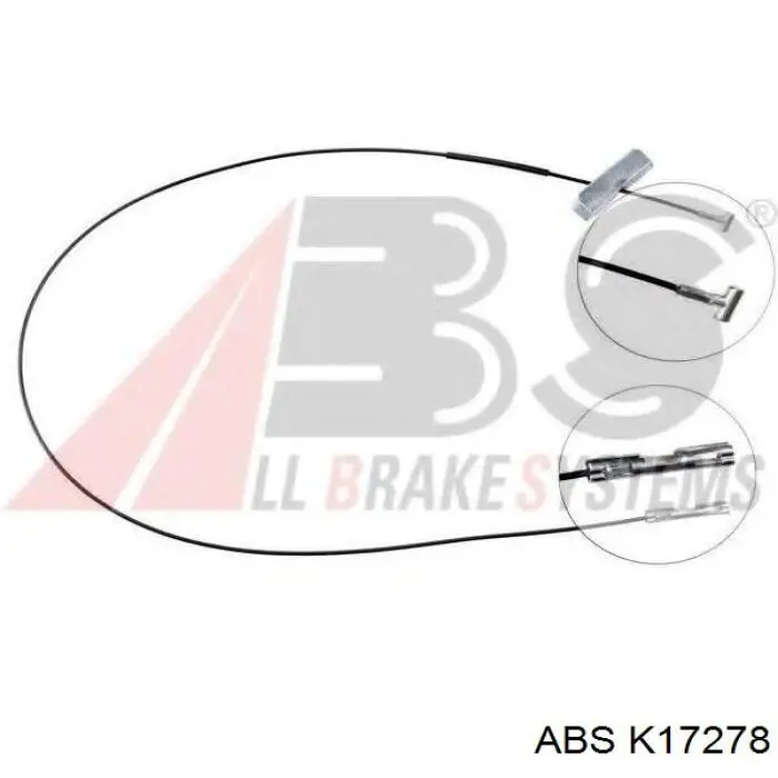 Трос стоянкового гальма задній лівий ABS K17278 ціна, від 6.04 USD