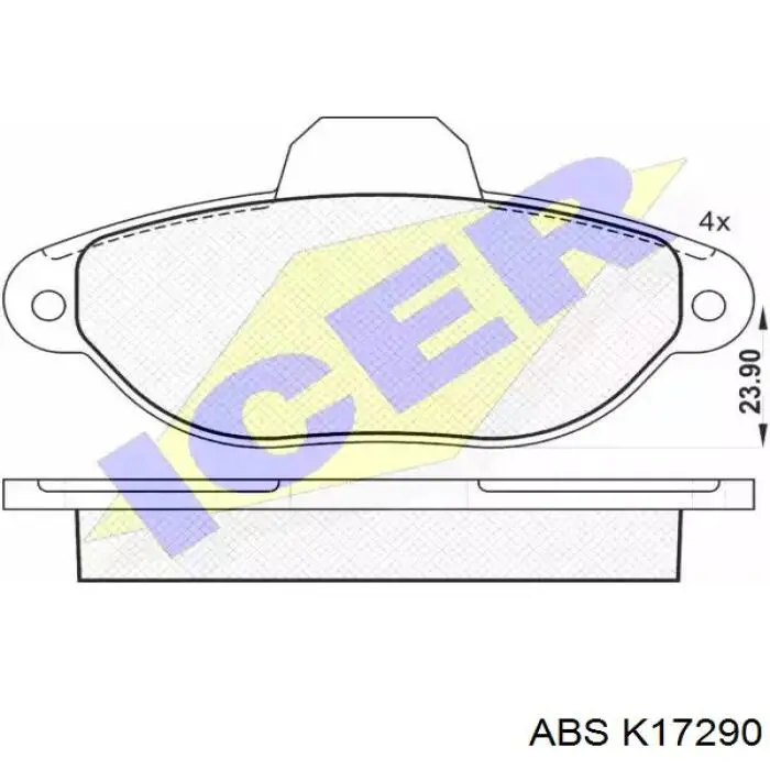 Трос стоянкового гальма задній лівий ABS K17290 ціна, від 23.38 USD