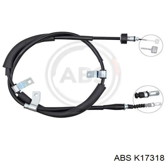 Трос стоянкового гальма задній правий ABS K17318 ціна, від 19.59 USD