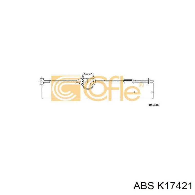 Трос ручного гальма передній 1547156 Formpart/Otoform