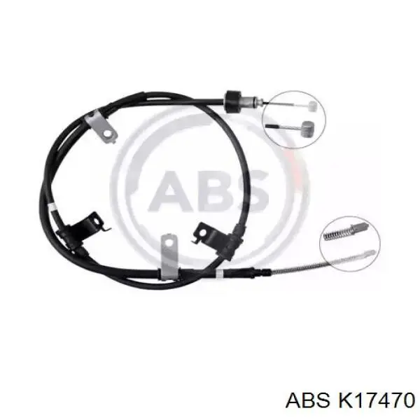 Трос стоянкового гальма задній лівий ABS K17470 ціна, від 16.17 USD