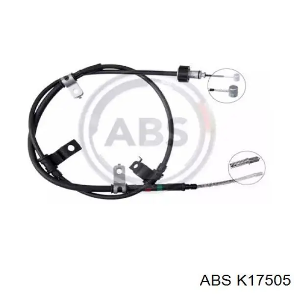 Купити K17505 ABS Трос ручного гальма задній, правий