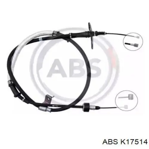Купити K17514 ABS Трос ручного гальма задній, правий