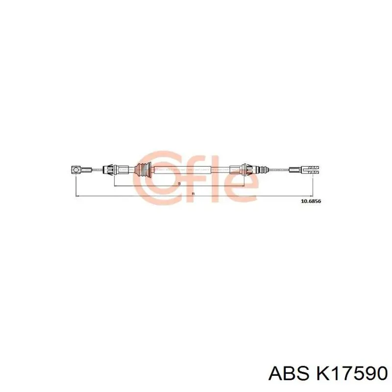 Трос стоянкового гальма передній ABS K17590 ціна, від 12.93 USD