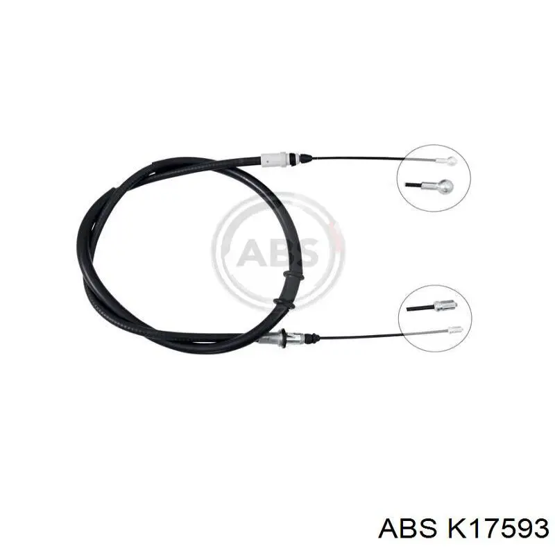Трос ручного гальма задній, правий/лівий ABS K17593 ціна, від 11.06 USD