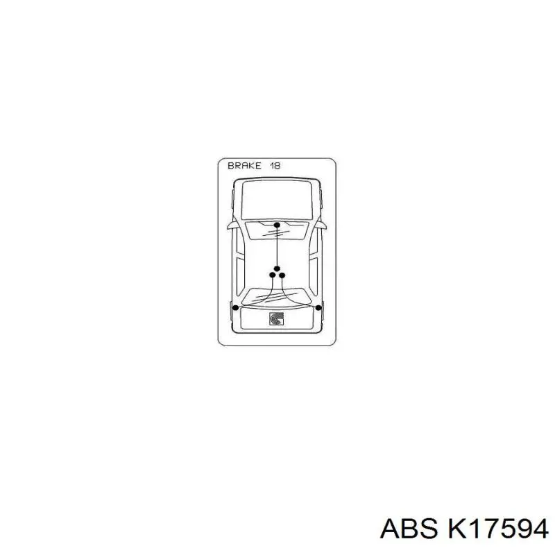 Трос ручного гальма задній, правий/лівий K17594 ABS