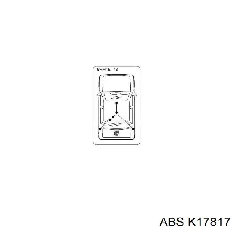 Трос ручного гальма задній, лівий K17817 ABS
