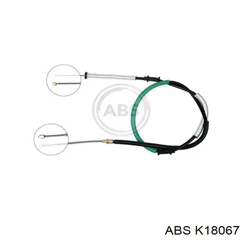Трос ручного гальма задній, правий/лівий ABS K18067 ціна, від 11.20 USD