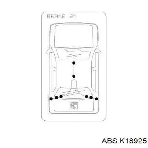 Трос ручного гальма, проміжний ABS K18925 ціна, від 31.30 USD