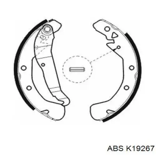 Трос стоянкового гальма задній лівий ABS K19267 ціна, від 20.25 USD