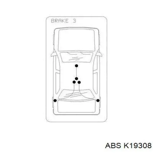 Трос стоянкового гальма задній правий ABS K19308 ціна, від 21.72 USD
