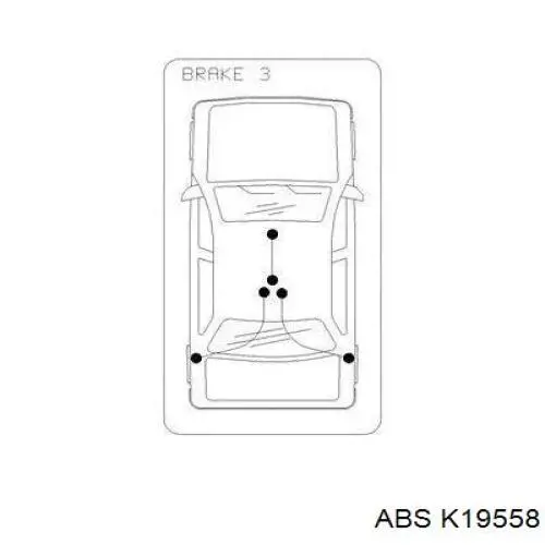 Трос ручного гальма задній, правий ABS K19558 ціна, від 15.56 USD