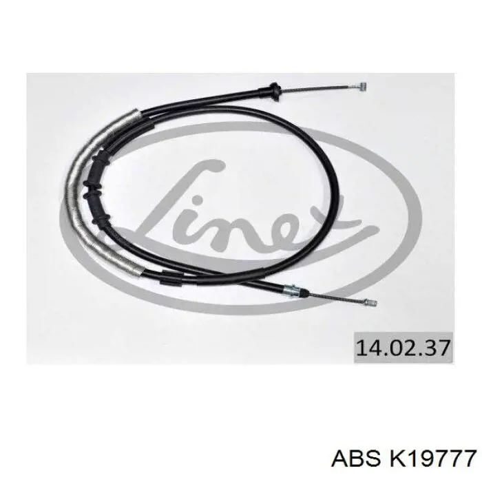 Трос стоянкового гальма задній лівий ABS K19777 ціна, від 19.55 USD