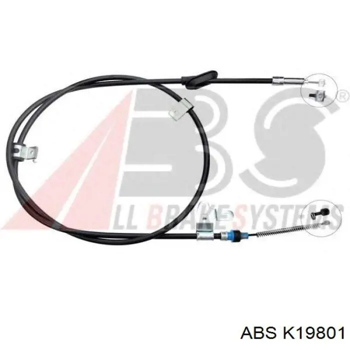 Трос стоянкового гальма передній ABS K19801 ціна, від 14.67 USD