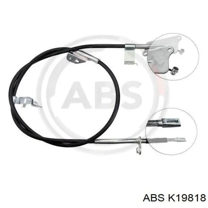K19818 ABS Трос ручного гальма задній, правий