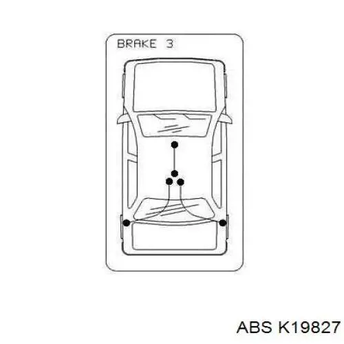 Купити K19827 ABS Трос ручного гальма задній, лівий