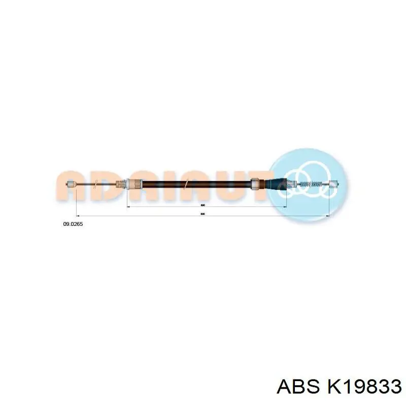Трос ручного гальма задній, лівий BC914L Japan Parts