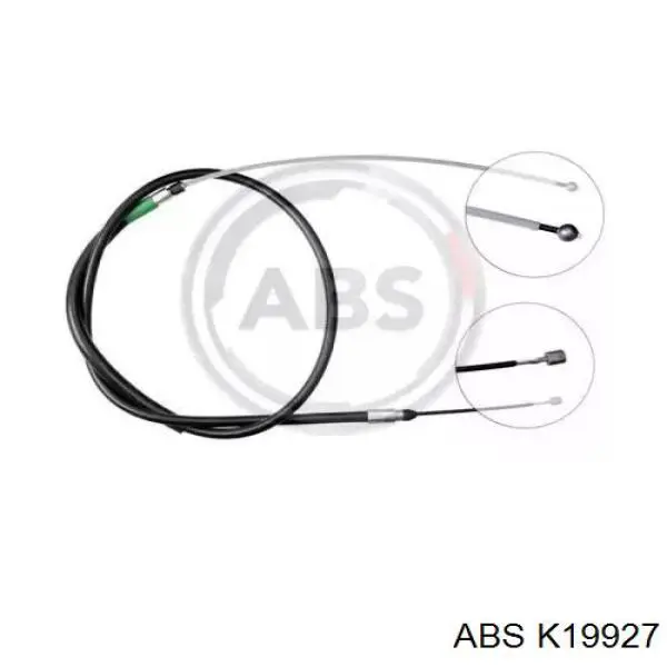 Трос стоянкового гальма задній лівий ABS K19927 ціна, від 10.04 USD
